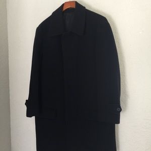 Mens Rialto cashmere & wool black Coat 40R/ It 50R